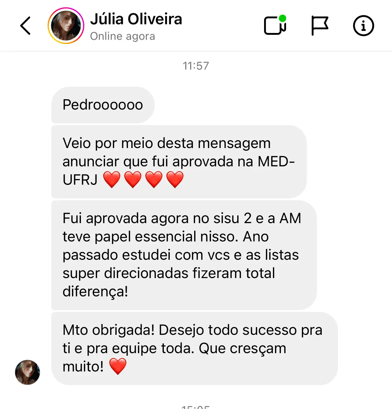 Depoimento aprovado 2