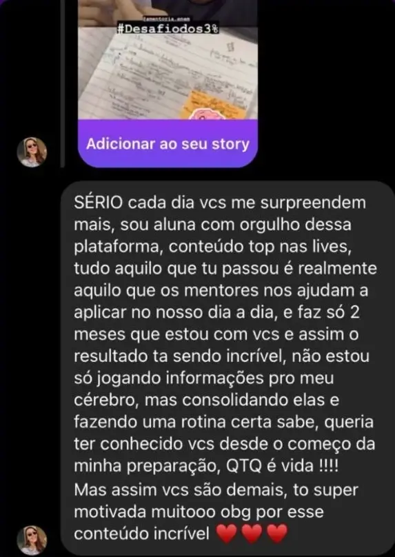 Depoimento aprovado 3